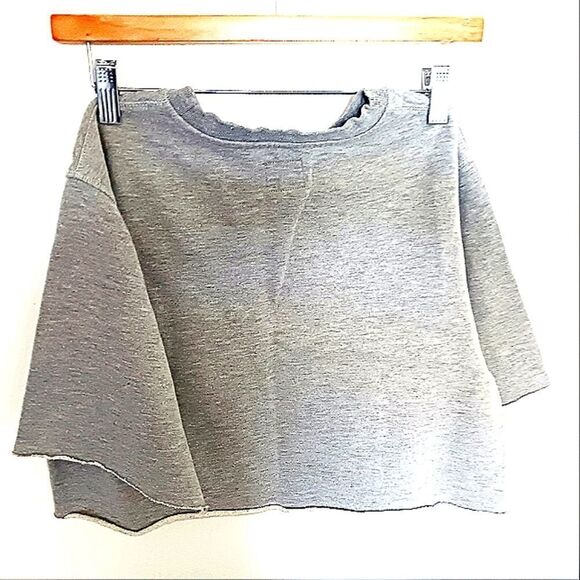 Patta  Croped Sweat Round Neckline Short Sleeve Top Size S #0239 - Picture 2 of 7